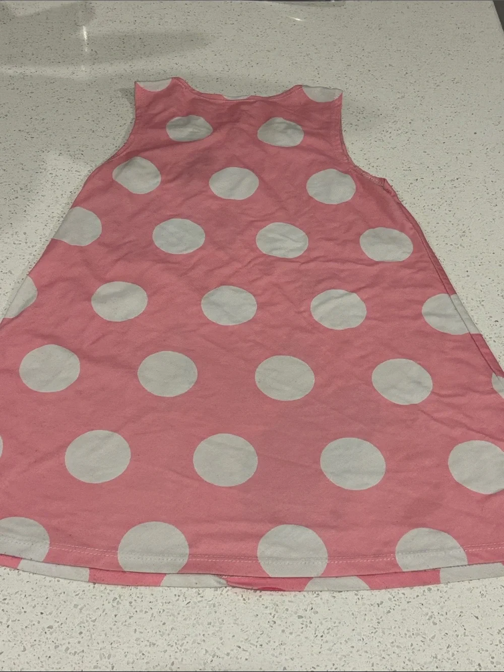 Disney Pink and White Polka Dot Minnie Mouse Tank Dress